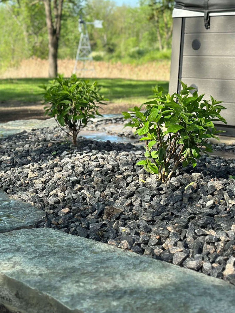 Landscaping rocks backyard design